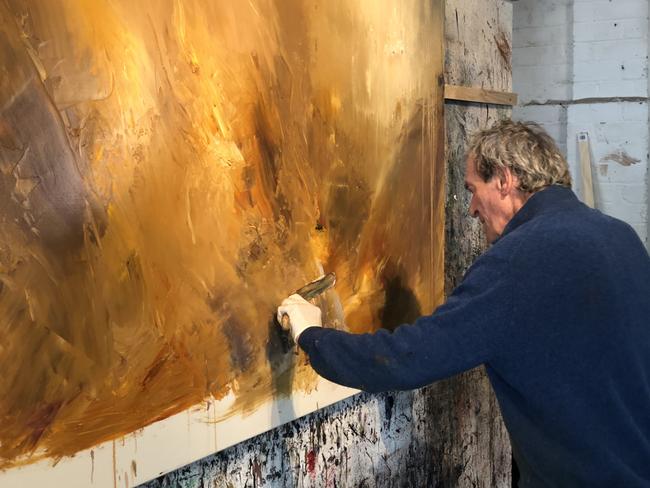 Geoff Dyer at work in May. Picture: DESPARD GALLERY