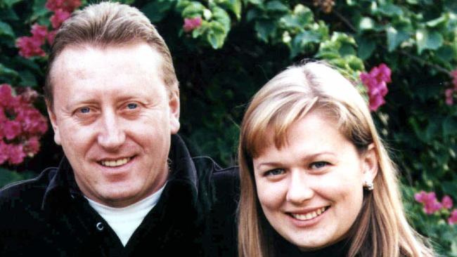 Murdered Russian businessman Gennadi Bernovski with his wife.