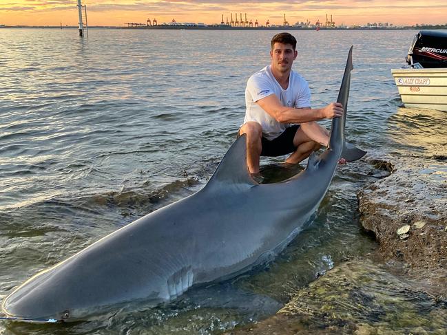 Canberra Raiders centre Curtis Scott with a monster.