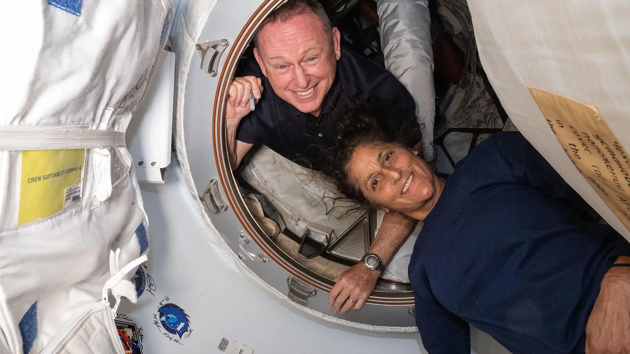 Butch Wilmore and Suni Williams inside the vestibule between the forward port on the International Space Station’s Harmony module and Boeing's Starliner spacecraft. (Photo by Handout / NASA / AFP)