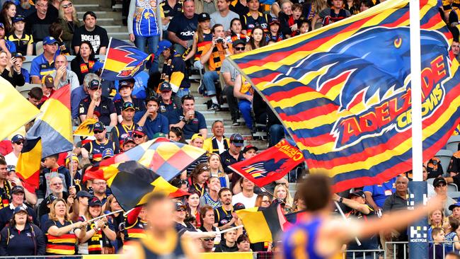 Adelaide fans travel far and wide. Picture: AAP Images