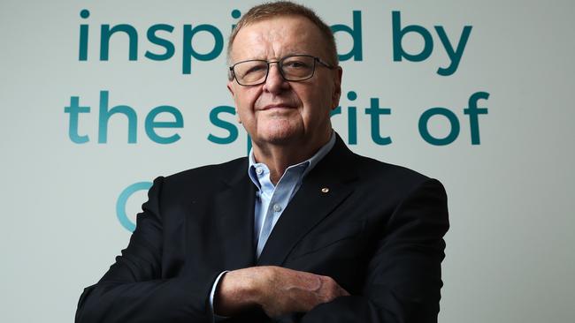 Olympic powerbroker John Coates in the AOC offices in Sydney. John Feder/The Australian.