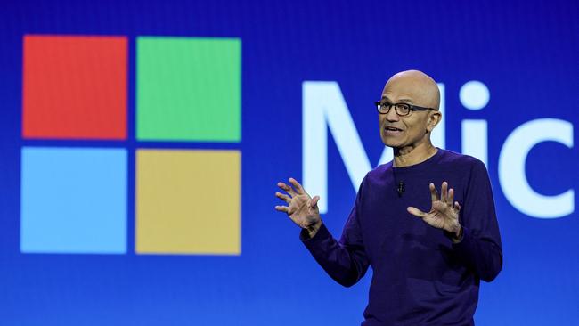 Microsoft Chairman and CEO Satya Nadella is highly regarded. Picture: Ethan Miller/Getty Images/AFP