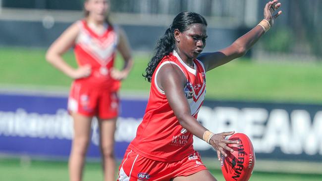 Jenna Singh  as Waratahs V The Buffettes at TIO Stadium in round 2 of the NTFL 22-23 Comp.Picture Glenn Campbell