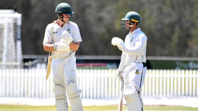 First grade club cricket action between Wynnum-Manly and Sandgate-Redcliffe Saturday October 21, 2023. Picture, John Gass