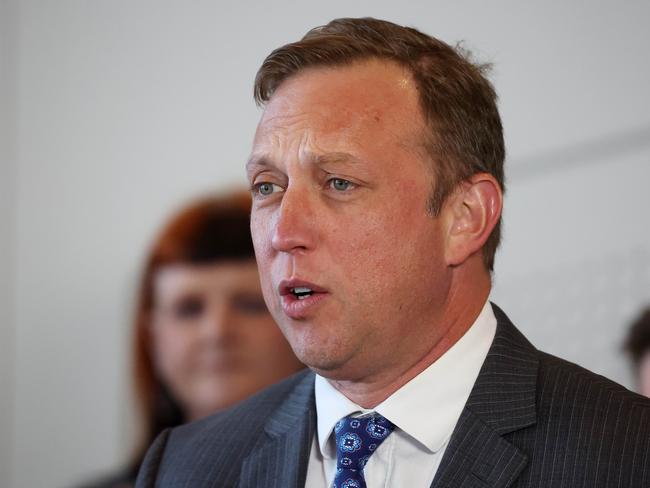 The Premier Steven Miles and Attorney General Yvette D'Ath make a Domestic and Family Violence announcement, Brisbane. Picture: Liam Kidston