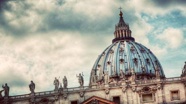 The dome of St. Peter’s Basilica in Vatican City.