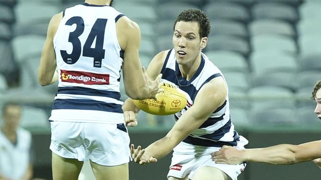 Darcy Fort in action for Geelong in the VFL.