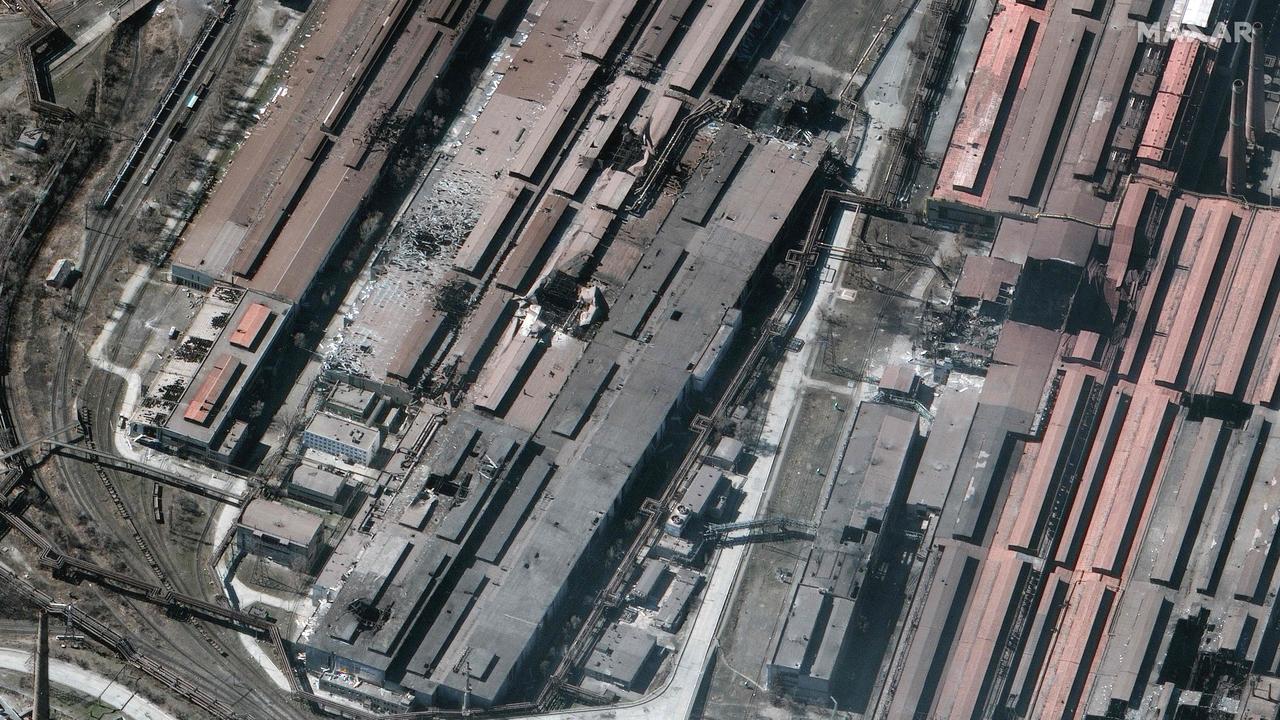 A satellite image of the Azovstal Steel mill. Photo: AFP