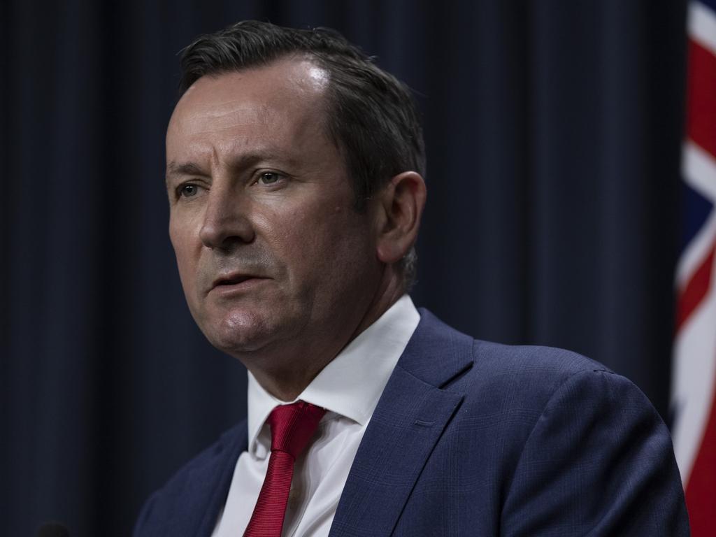 WA Premier Mark McGowan gave the update on Wednesday. Picture: Matt Jelonek/Getty Images