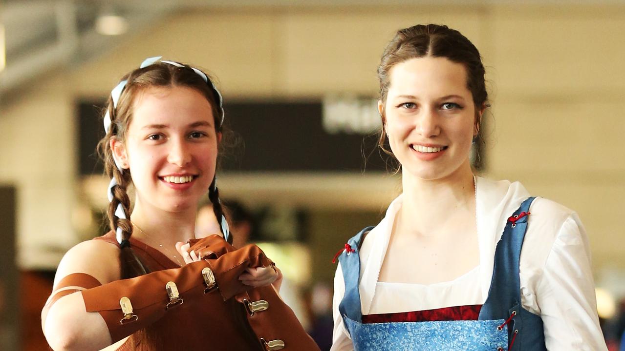 Sophia Beitz and Isabella Addison at the Oz Comic-Con from the Brisbane Exhibition &amp; Convention Centre. Picture: Zak Simmonds