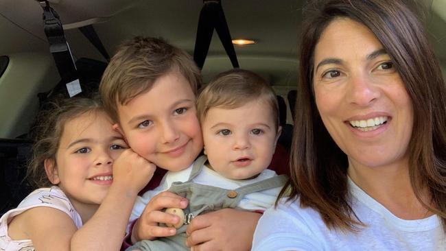 Adelaide mum Stacey DeBois opted for an online prenatal class for her third child, little Odie, now 11 months old. Pictured with older siblings Remi, 5, and Beau, 6 Picture supplied