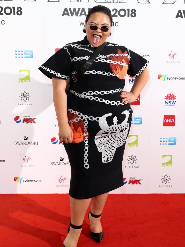 Melbourne pop artist Kira Puru looked fierce. Picture: Getty