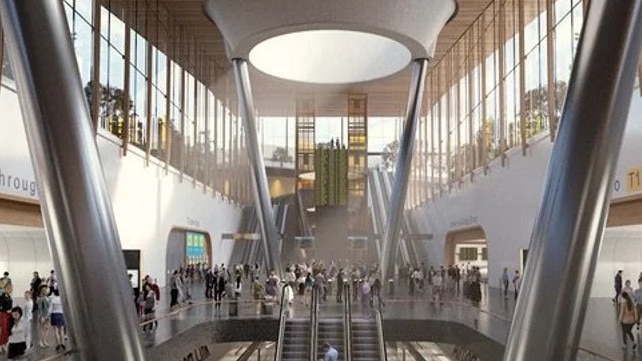 Melbourne Airport Rail Link could feature a new station integrated with terminals. Picture: Supplied/Melbourne Airport