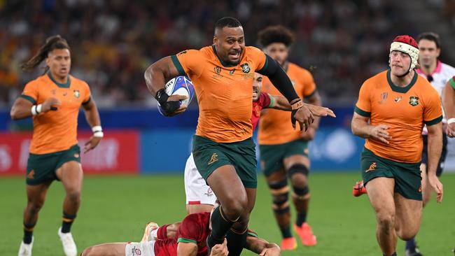 Samu Kerevi - Samu Tuisau looks up to his name sake Fijian. (Photo by Stu Forster/Getty Images)