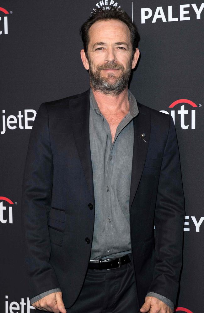 Riverdale actor Luke Perry is in hospital after suffering a ‘massive stroke’. Picture: AFP 