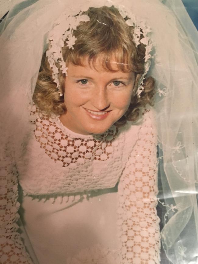 Ms Rosenberg on her wedding day in 1972.