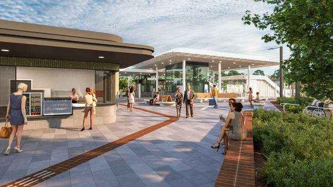 An artists impression of the concourse at the new Union station, replacing Mont Albert and Surrey Hills.