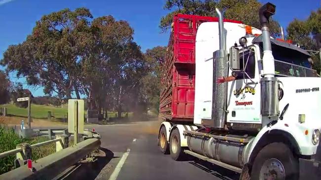 The driver of the vehicle said it was “one of the scariest moments” of his life. Picture: Supplied