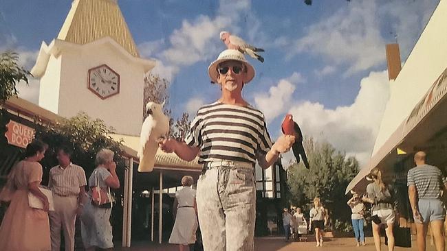 Henry the cockatoo, pictured with owner and friend Davvyd Brown at Pacific Fair. Picture: Supplied by Davvyd Brown