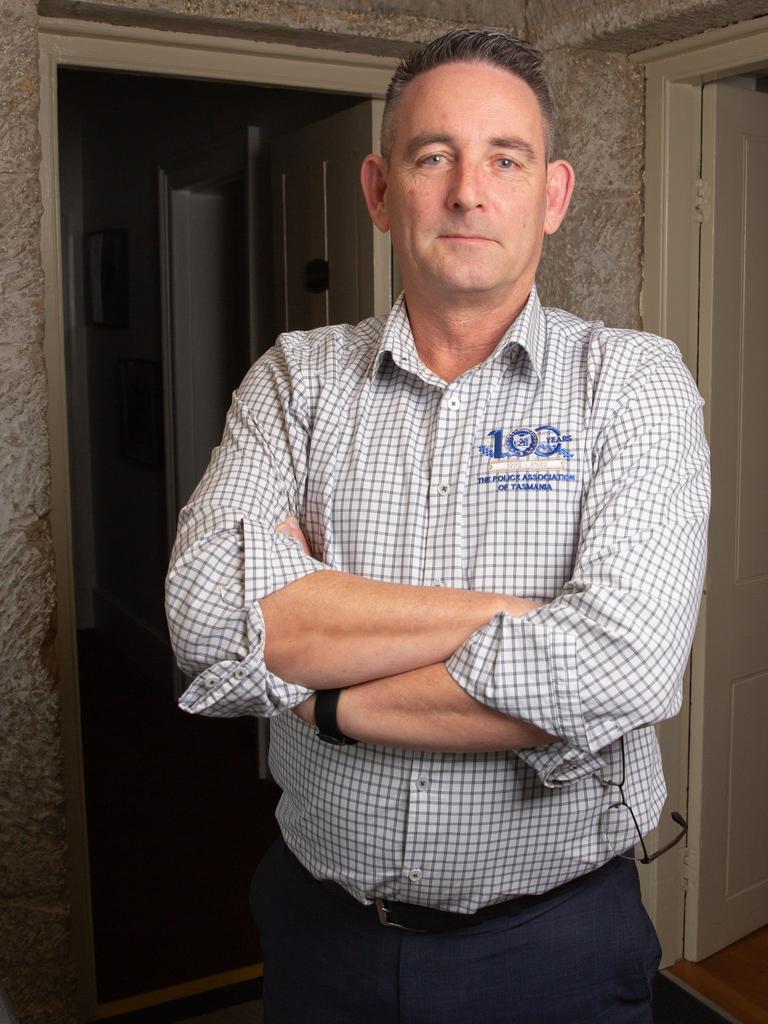 Shane Tilley, president of the Police Association of Tasmania. Picture: Linda Higginson