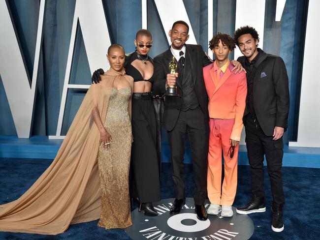 Will Smith’s appearance at Vanity Fair’s Oscars party after slapping Chris Rock did not endear him to the masses. Picture: Getty Images