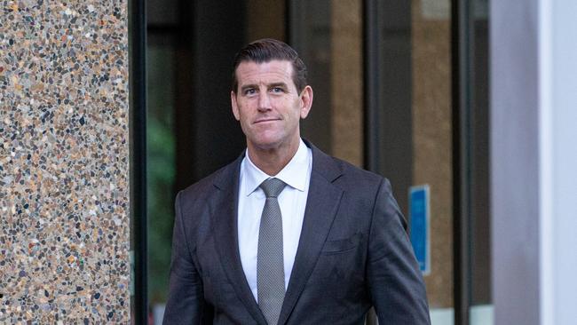 Ben Roberts-Smith leaves the Supreme Court in Sydney. Picture: Christian Gilles