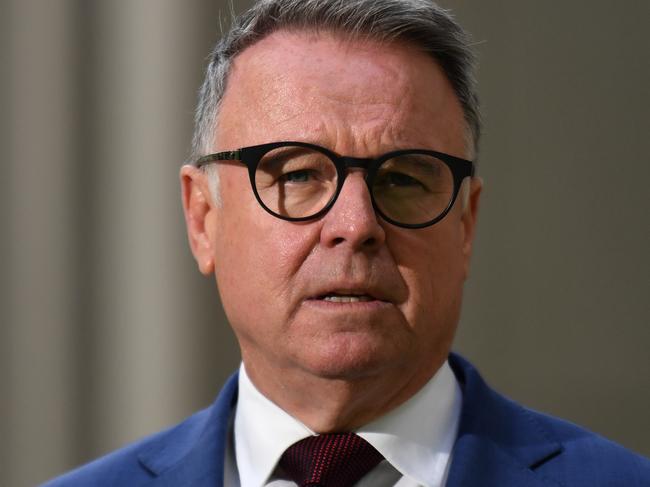 Shadow Minister for Agriculture Joel Fitzgibbon at a press conference at Parliament House in Canberra, Monday, December 2, 2019. (AAP Image/Mick Tsikas) NO ARCHIVING