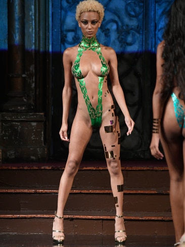 Stick-on swimwear is summer's hottest new trend as models storm Miami  catwalk in Duct-tape bikinis