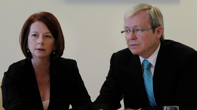 Gillard became Australia’s first female prime minister after toppling Rudd in the 2010 leadership spill.