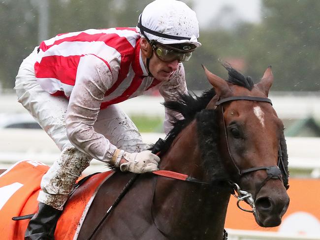 MELBOURNE, AUSTRALIA - FEBRUARY 01: Jockey Mark Zahra rides Super Seth during Race 7, Neds Manfred Stakes during Melbourne Racing at Caulfield Racecourse on February 01, 2020 in Melbourne, Australia. (Photo by George Salpigtidis/Getty Images)