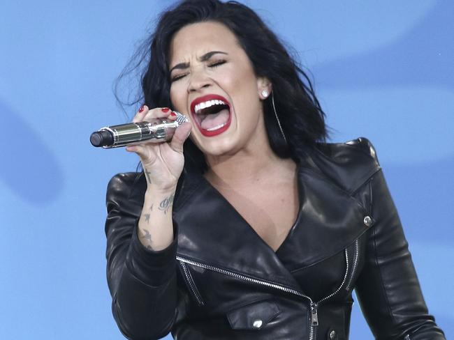 Demi Lovato performs on Good Morning America. Picture: AP