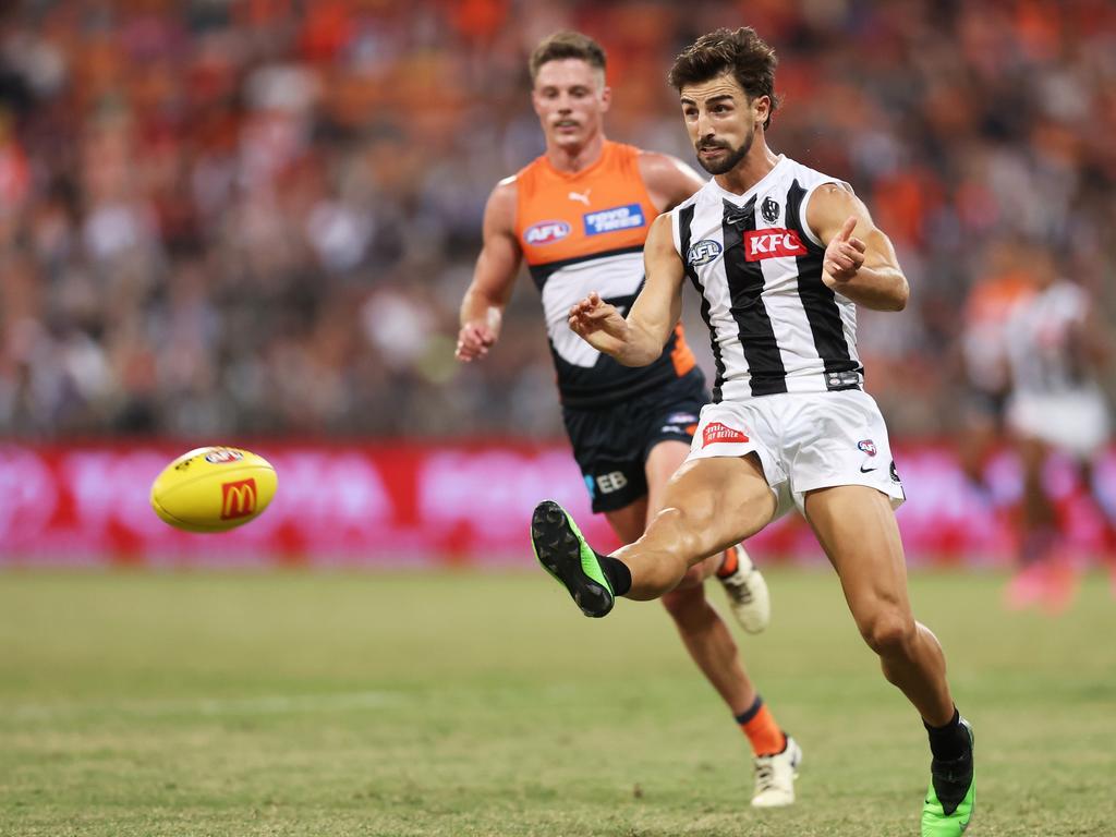 Despite losing to GWS, Longmire thought the Collingwood midfield showed plenty of promise in their opening match of 2024. Picture: Matt King/AFL Photos/via Getty Images