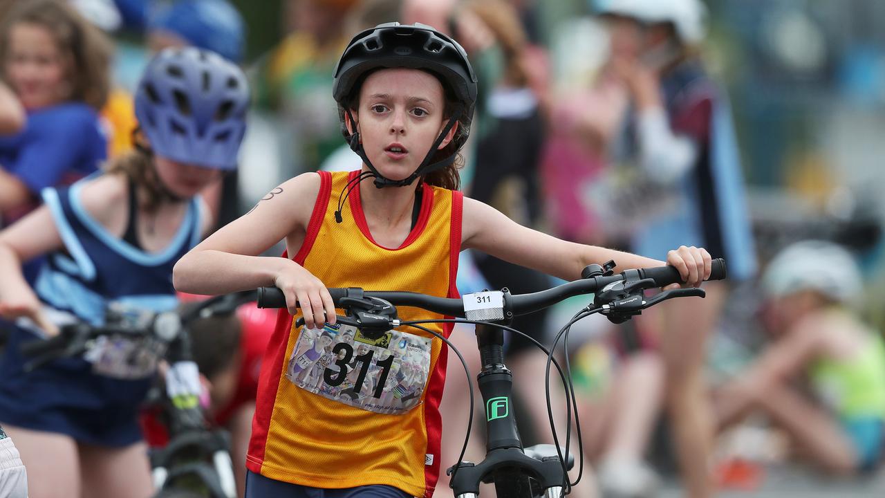 Willa Thost of Lauderdale Primary.  Schools Triathlon Challenge - Primary Schools events at Bellerive.  Picture: Nikki Davis-Jones