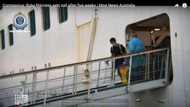 Dr John Parker working on the Ruby Princess Picture: supplied