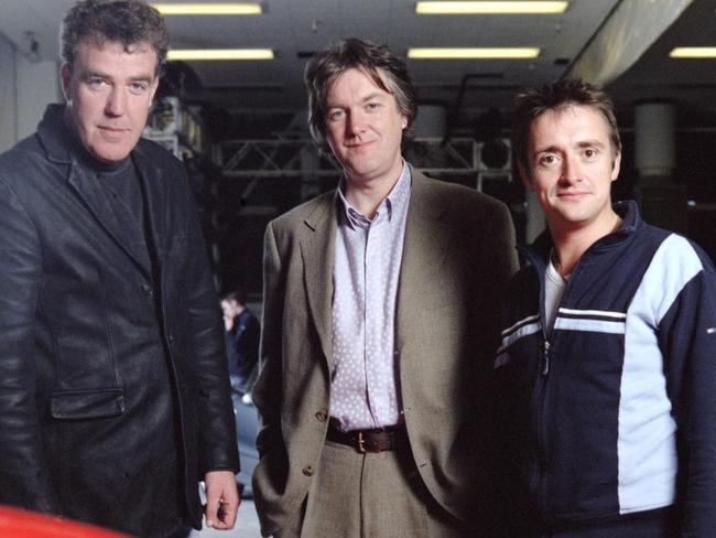 TV presenting team Jeremy Clarkson, Richard Hammond and James May in 2005, a few years into hosting the show. Picture: Supplied