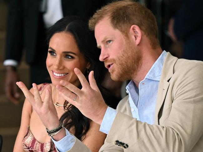 Prince Harry and Meghan Markle have reportedly been spending “more time apart”. Picture: AFP