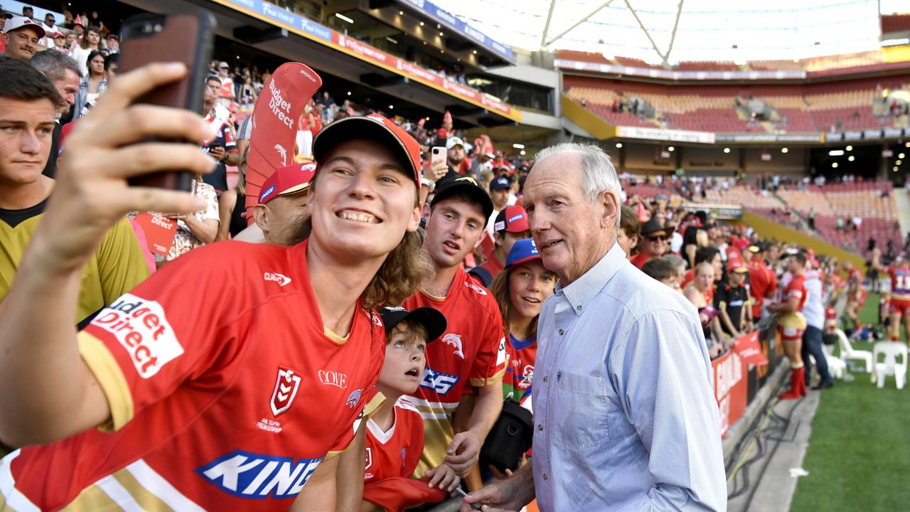 With the backing of a strong grassroots club in Redcliffe and seven-time premiership-winner Wayne Bennett as foundation coach, the Dolphins were able to hit the ground running. Picture: NRL Images