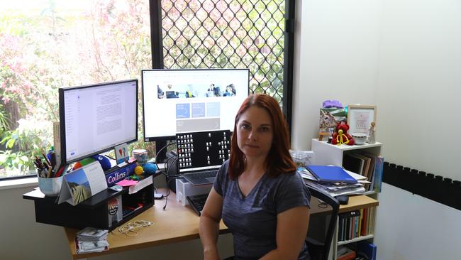 Jess Whykes said major internet outages had disrupted her work and online study making it almost impossible to do her job effectively. Despite meticulously documenting each outage since March 2024 Ms Whykes had been offered no fix to the current situation. Photo Tim Little.