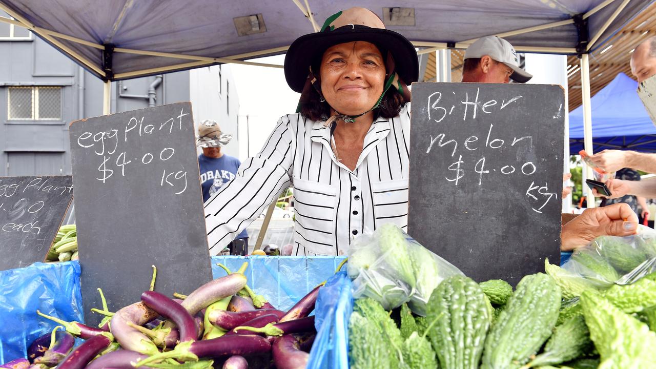 Prance Neil travelled from Bowen to sell produce at the Greater Whitsunday Farmers Market. Picture: Tony Martin