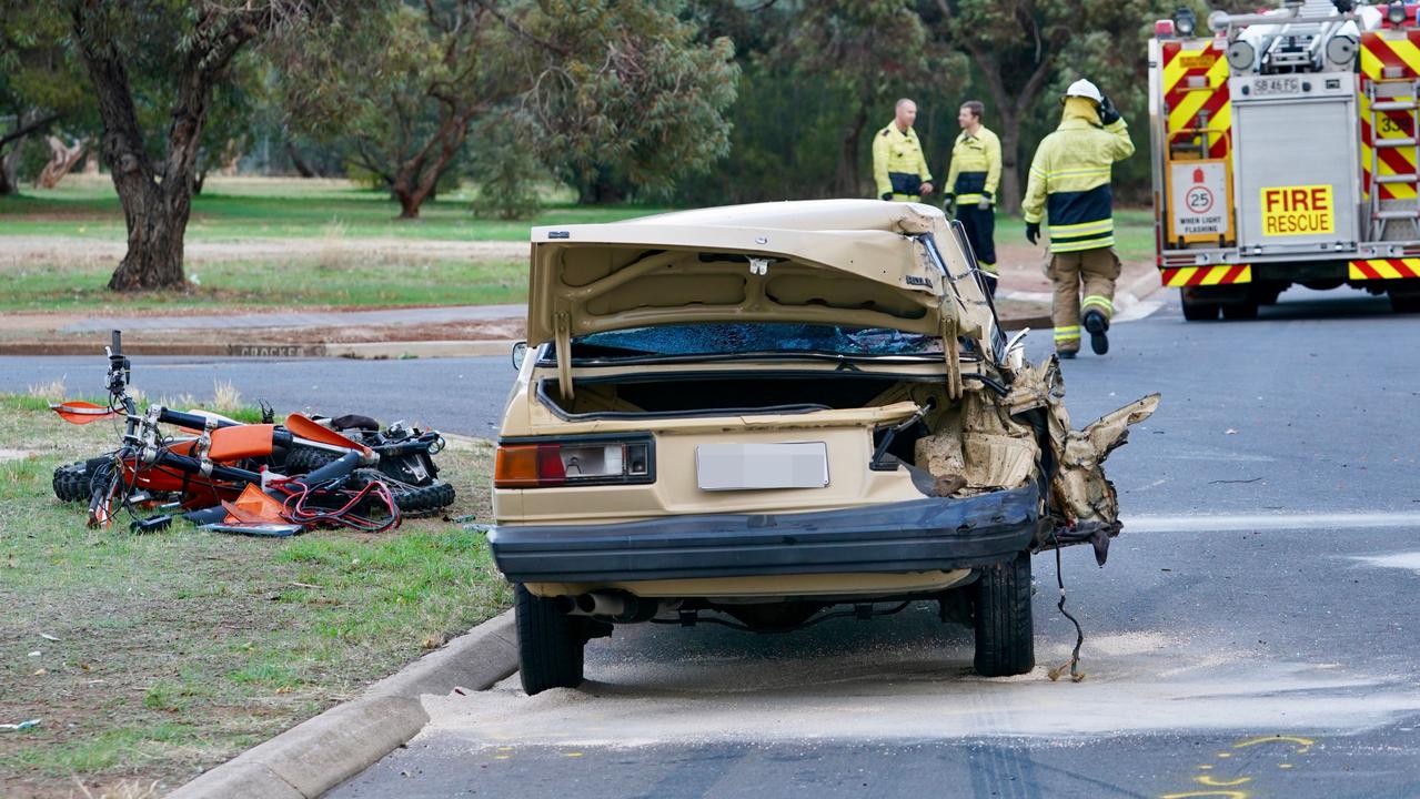 Motorcyclist Rider Is In Hospital With Life Threatening Injuries After Crashing Into A Parked 