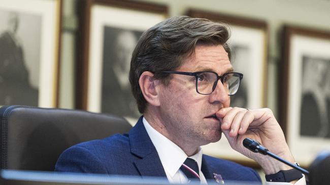 Mayor Geoff McDonald during a council meeting on Tuesday. Picture: Kevin Farmer