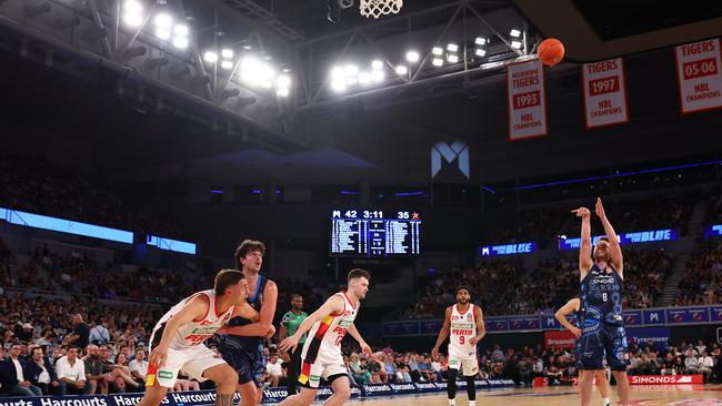 The packed Melbourne crowd were left disappointed after a Perth win. Picture: Getty Images