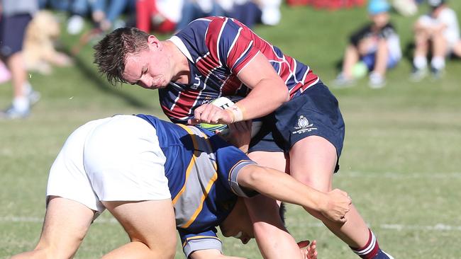 Tyler Wright pictured playing for TSS against Churchie. Picture Glenn Hampson