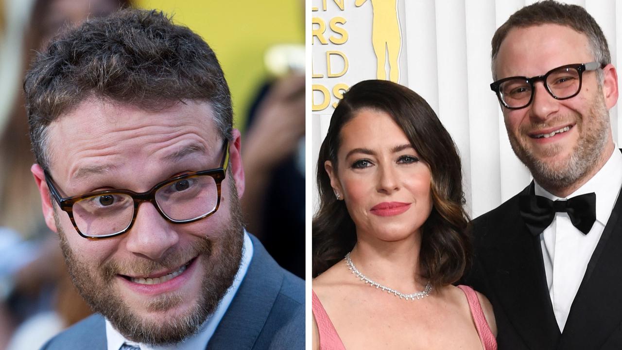 Seth Rogen and his wife.