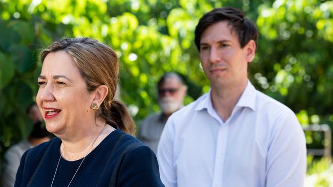 Premier Annastacia Palaszczuk with Bundaberg MP Tom Smith. Photo Paul Beutel