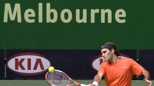 Switzerland’s Roger Federer won the Australian Open six times but lost to Marat Safin in the semis in 2005