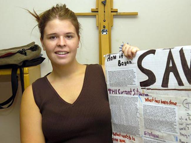 Kayla Mueller is shown after speaking to a group in Prescott, Arizona. Picture: AP
