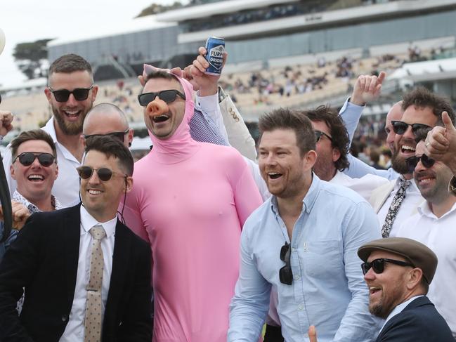 Racegoers at the TAB Champion Stakes Day at Flemington Racecourse in Melbourne. Picture: NCA NewsWire / David Crosling