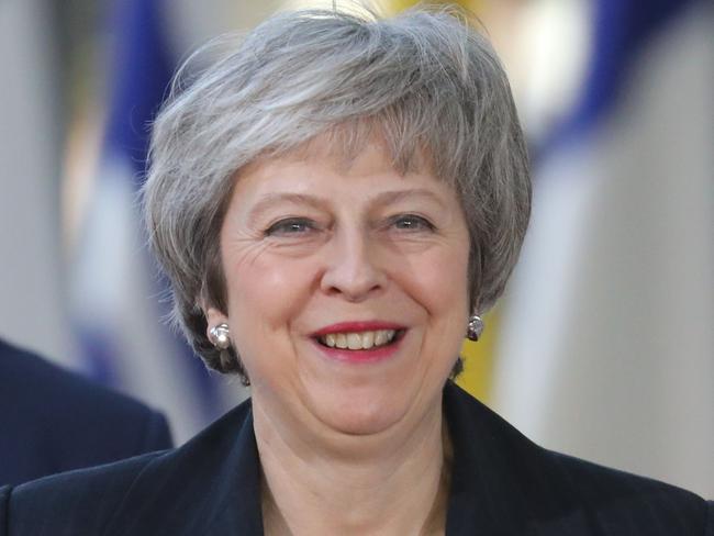 Still smiling: how does she do it? British prime minister Theresa May. Picture: Ludovic Marin/AFP